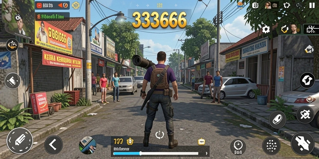 Tampilan gameplay menarik dari 333666 dengan interaksi karakter.