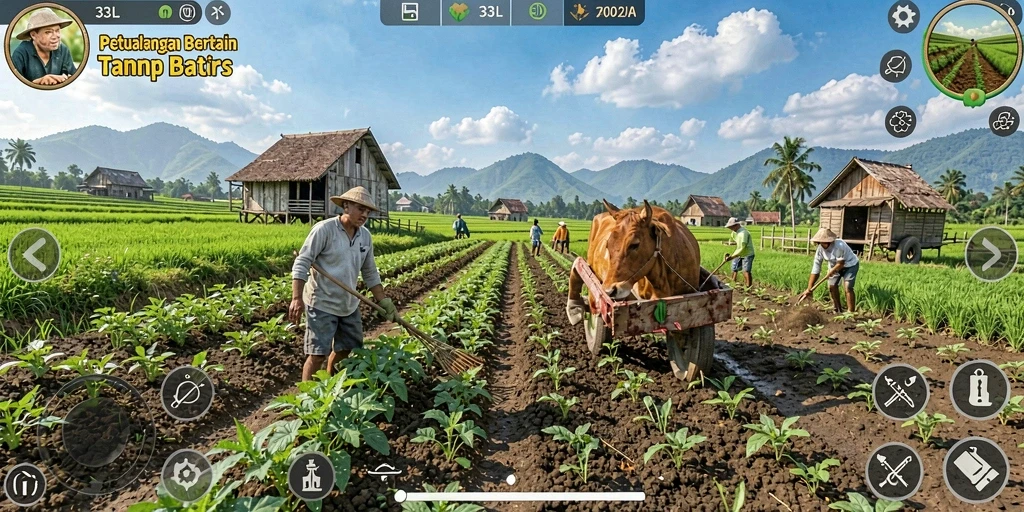 Gameplay menarik di dunia pertanian yang luas