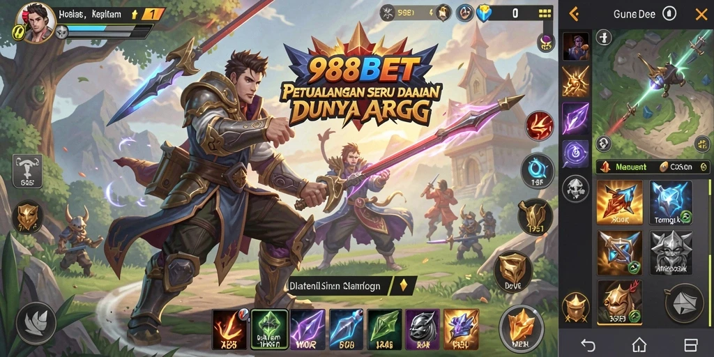 Gambaran gameplay ARPG yang menarik dan dinamis dalam 988BET.