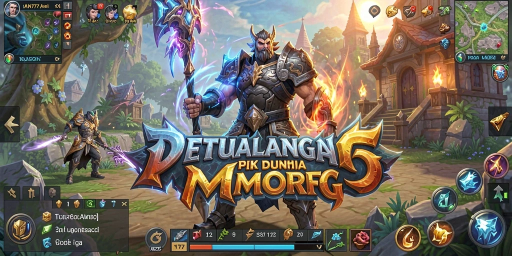 Tampilan grafis menawan dari gameplay AN777 dalam dunia MMORPG.