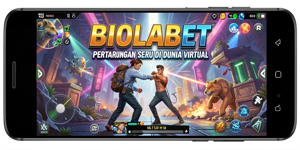 Tampilan gameplay seru dan intens dalam BIOLABET.