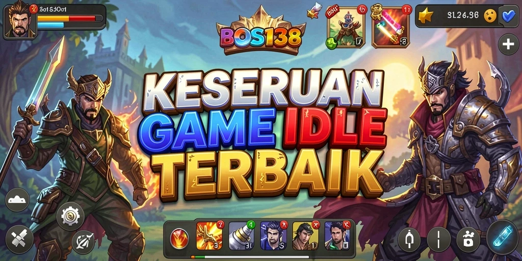 Tampilan gameplay Idle yang menarik dan penuh warna dari BOS138.