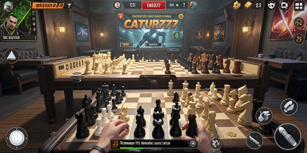 Gambaran seru gameplay <strong>CATUR777</strong> dengan elemen TPS yang menegangkan.