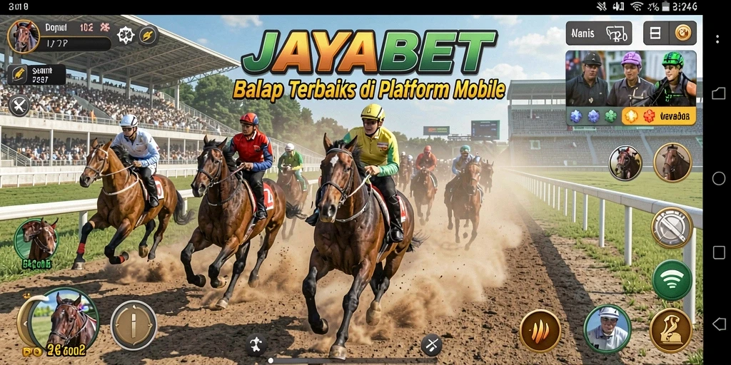 Gameplay JAYABET yang menampilkan aksi balap seru di jalanan.