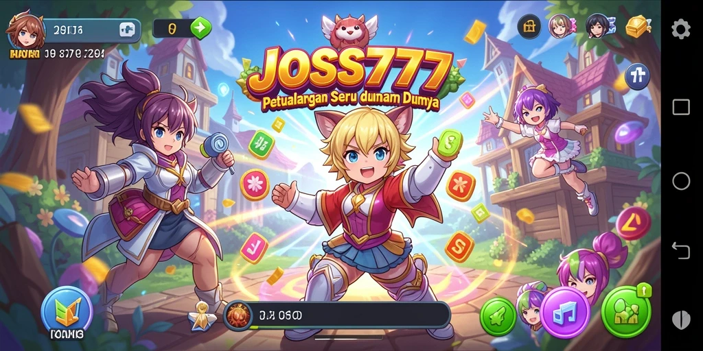 Tampilan menarik dari gameplay JOSS777 dalam dunia Anime.