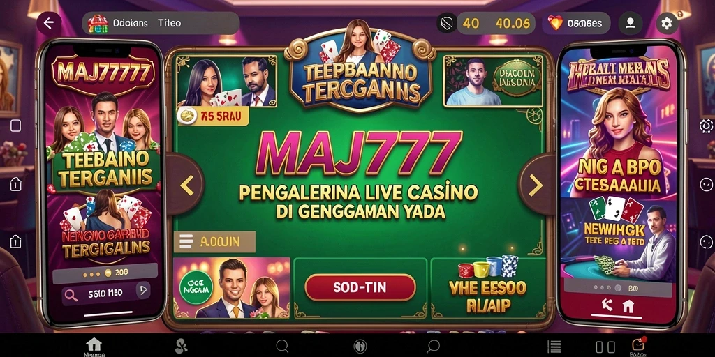 Tampilan gameplay langsung dari MAJ777 dengan dealer profesional.