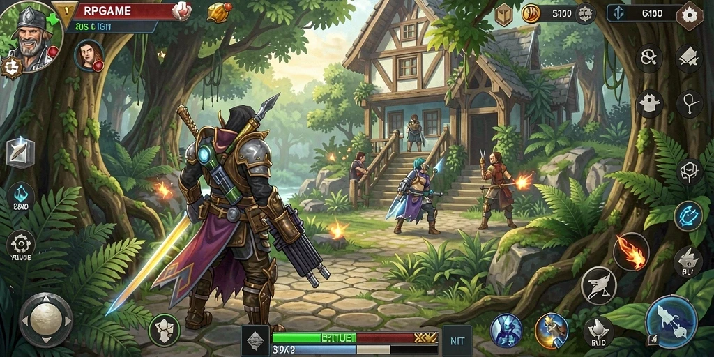 Tampilan gameplay RPGAME dengan strategi pertempuran yang mendebarkan.