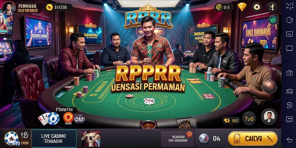 Tampilan gameplay RPRR yang memukau dan interaktif dalam Live Casino.