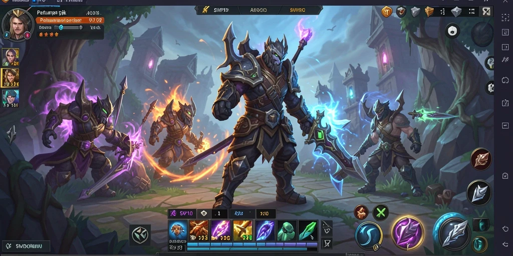 Tampilan epic gameplay ARPG dengan karakter yang mengesankan.